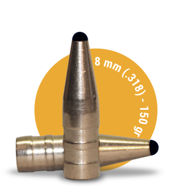 8 mm (.318) – 150 gr